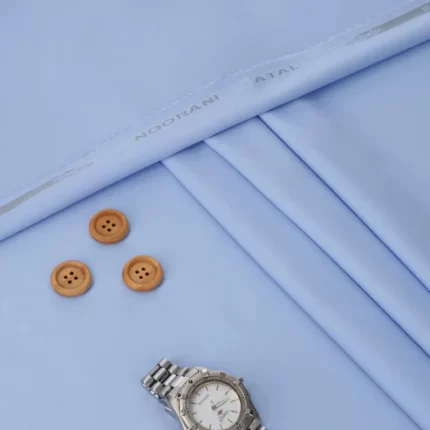 H&Y Atal Blue mellow - Blended Unstitched Fabric