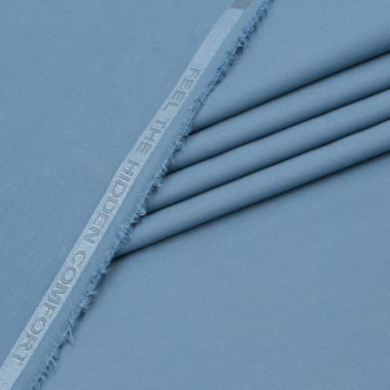 Al Maknoon Bluish Gray - Men Blended Unstitched Fabric